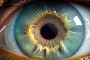 close do olho humano com destaque para a iris